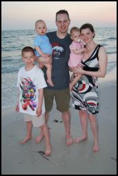 Zonsondergang Fort Myers Beach , happy family :)